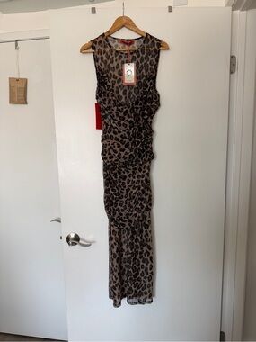 SIMONMILLER KINNY MESH DRESS IN CHEETAH